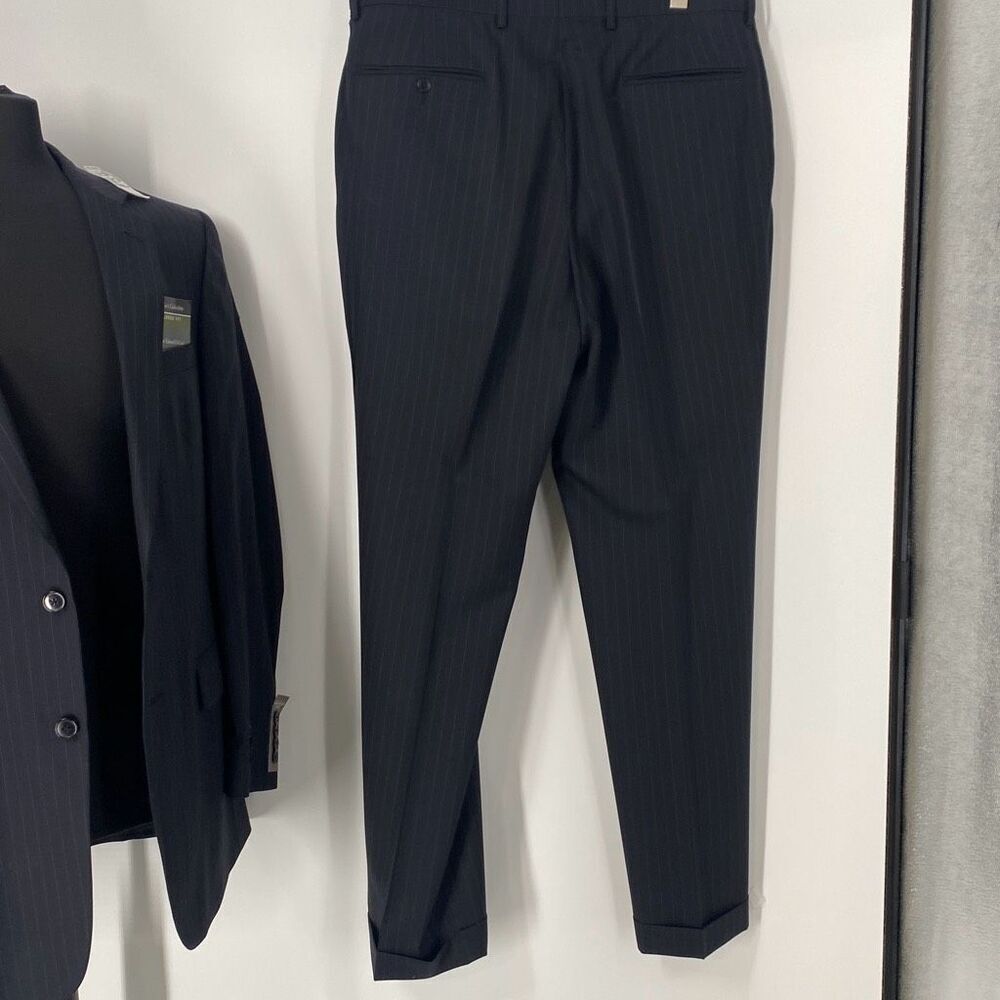 New Jos.A Bank Traveler’s Collection Men's Jacket Pants Suit 2 Piece Black *FLAW - Picture 9 of 17